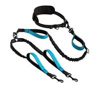 Giwnhvx Laisse Réfléchissante Double pour 2 Chiens, Poignées Rembourrées, Laisse Double pour Chiens de Taille Moyenne et Grande, Entraînement, Jogging, Course à Pied, B