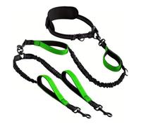 Giwnhvx Laisse Réfléchissante Double pour 2 Chiens, Poignées Rembourrées, Laisse Double pour Chiens de Taille Moyenne et Grande, Entraînement, Jogging, Course à Pied, D