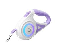 Giwnhvx Laisse Rétractable pour Chien de 5 M avec Lampe de Poche LED, Laisse en Nylon, Contrôle Réglable pour la Marche et la Course des Animaux de Compagnie C