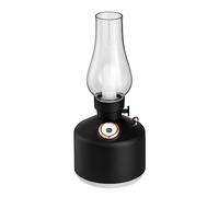Giwnhvx Lampe à huile de charbon rétro modèle LED veilleuse muet brume Maker USB rechargeable sans fil mini humidificateur d'air pour voiture bureau B