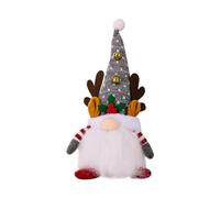 Giwnhvx Lampe de Noël Cerf avec Lampe Poupée Rudolf Lumineuse sans pour Chambre à Coucher, Cadeaux de Festival, Décoration de Père Noël Gris