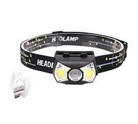 Giwnhvx Lampe frontale LED puissante, batterie intégrée, rechargeable par USB, lampe de poche, lampe blanche