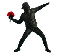 Giwnhvx Lancer des fleurs ornementales abstraites sculpture sculpture ornements salon étude décoration maison artisanat noir