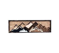 Giwnhvx L'Art Mural en Bois de Montagne apportera la Décoration Artistique du Timpano Décoration de la Scène de la Lune au Coucher de Soleil C
