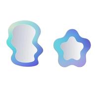 Giwnhvx L'École de Casiers Miroirs de Casier Acrylique Miroirs avec Support Magnétique Accessoires de Casier Miroirs de Maquillage Personnel Miroirs