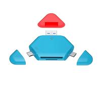 Giwnhvx Lecteur de Carte MéMoire 5 en 1 Couvercle MagnéTique USB Micro-USB Type-C TF/SD-Card Lecteur de Carte Externe pour Ordinateur