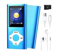 Giwnhvx Lecteur de musique MP3 avec Bluetooth 5.0, lecteur de musique HiFi portable, visionneuse vidéo/photo pour enfants (bleu)