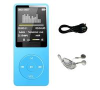 Giwnhvx Lecteur MP3 USB de chargement avec écran numérique - Lecteur de musique - Portable - Pour course à pied, marche, musique - Bleu