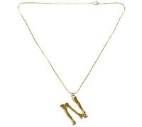 Giwnhvx Lettre Collier Grande Lettre Anglaise Pendentif ChaîNe en ou Pendentif Collier N