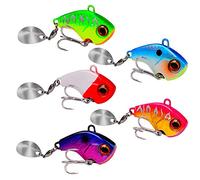 Giwnhvx Leurre de pêche rotatif en métal 28 g 4 cm avec cuillère, queue de cuillère, leurres coulant pour pêche
