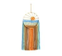 Giwnhvx Lever et Coucher du Soleil Tenture Murale en Corde de Coton Tapisserie Tissée à la Main Minimaliste Maison chez L' Décoration D'Ambiance Murale B