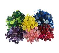 Giwnhvx Lot de 1 200 à 1 500 boutons en résine de tailles assorties pour couture, bricolage, peinture manuelle, boutons d'ornement faits à la main, faciles à installer et à utiliser