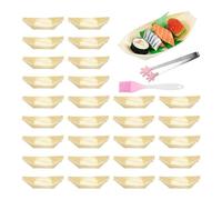Giwnhvx Lot de 1 bols pour 12 cm / 4 pouces de bols en bois de pin avec pince et pinceau, jetables