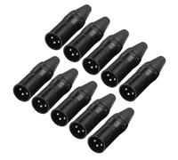 Giwnhvx Lot de 10 adaptateurs XLR 3 broches femelles XLR pour câble d'aviation - Tête de soudage - Mâle