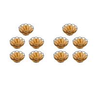 Giwnhvx Lot de 10 boîtes à biscuits aux fruits et légumes en plastique tressé de 7 pouces noir et orange