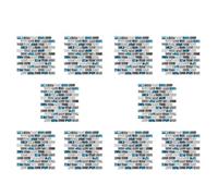 Giwnhvx Lot de 10 carreaux colorés bleus à décoller et à coller - Effet brique 3D - Imperméable - Décoration de cuisine - Papier peint autocollant