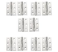 Giwnhvx Lot de 10 charnières de porte d'armoire en acier inoxydable 5,1 cm 4,4 x 3,1 cm
