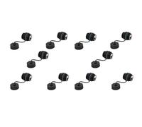 Giwnhvx Lot de 10 connecteurs RJ45 étanches pour câble Ethernet LAN à double tête avec capuchon anti-poussière