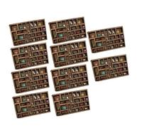 Giwnhvx Lot de 10 étagères miniatures à bijoux 1:12 en cristal - Plateau miniature pour imprimante