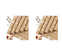 Giwnhvx Lot de 10 feuilles de papier cadeau pour fête d'anniversaire de Noël