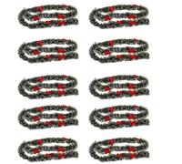 Giwnhvx Lot de 10 guirlandes de ruban de décoration de réveillon de Noël de 2 m pour sapin de Noël, décoration de cuisine, accessoire de décoration de fête, rouge
