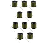 Giwnhvx Lot de 10 lignes de pêche tressées en polyéthylène 4 brins Vert 500 m 30 lb 0,26 mm
