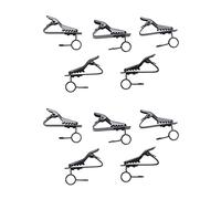 Giwnhvx Lot de 10 mini pinces à cravate pour microphone 7,5 mm Noir