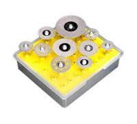 Giwnhvx Lot de 10 outils de meulage rotatifs abrasifs avec poignée de 3 mm, facile à installer et à utiliser
