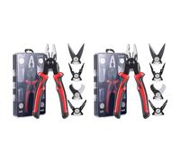Giwnhvx Lot de 10 outils polyvalents 5 en 1, avec pince de juge, pince à dénuder, outils de sertissage, cisaillement en tôle