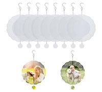 Giwnhvx Lot de 10 pièces brutes pour tourniquets à sublimation en aluminium de 10 pouces, ornements artisanaux pour jardins intérieurs et extérieurs
