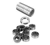 Giwnhvx Lot de 10 roulements à billes radiaux métriques miniatures en métal scellé blindé Modèle : MR105 ZZ 5 x 10 x 4 mm et 10 pièces 6701 ZZ 12 x 18 x 4 mm