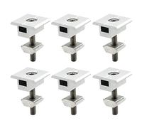 Giwnhvx Lot de 10 supports de panneau solaire à clip central de 30 mm en forme de T pour module PV réglable en hauteur pour toits de camping-car