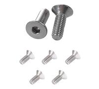 Giwnhvx Lot de 100 boulons plats à tête fraisée hexagonale M2 x 5 mm et 50 vis à tête fraisée hexagonale boulons à clé hexagonale x 12 mm