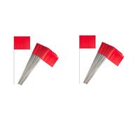 Giwnhvx Lot de 100 drapeaux de marquage, drapeaux de jardin rouges, 38,1 x 10,2 x 12,7 cm, drapeaux de pelouse, drapeaux d'irrigation, drapeaux de paysage