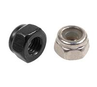 Giwnhvx Lot de 100 écrous hexagonaux en nylon plaqué zinc M2,5 et M2 Noir