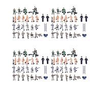 Giwnhvx Lot de 100 figurines peintes 1:87 de travailleurs ferroviaires avec seau et échelle