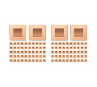 Giwnhvx Lot de 100 mini boîtes en papier kraft avec fenêtre pour savon, friandises, boulangerie, bonbons (marron)