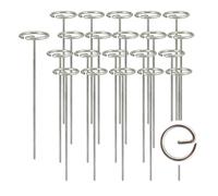 Giwnhvx Lot de 100 piquets de jardin galvanisés antirouille - Piquets en tissu