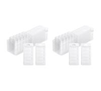 Giwnhvx Lot de 100 récipients à cire à 5 cavités, moules vides en plastique transparent pour la fabrication de bougies
