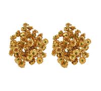 Giwnhvx Lot de 100 roses artificielles en soie pour décoration de mariage (doré)