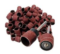 Giwnhvx Lot de 100 rubans abrasifs polis de 1,27 cm en carbure de silicium + 2 mandrins rotatifs ou mandrins