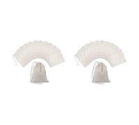 Giwnhvx Lot de 100 sacs en coton avec cordon de serrage en mousseline, sacs pour la préparation du thé (4 x 3 Pouces)