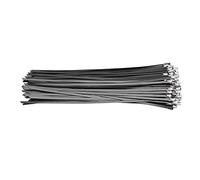 Giwnhvx Lot de 100 serre-câbles en acier inoxydable Ss304 avec revêtement en plastique PVC 4,6 mm x 300 mm