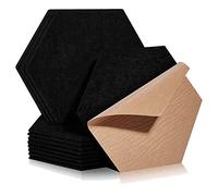Giwnhvx Lot de 12, 14 x 12 x 0,4 pouces acoustiques insonorisés en mousse insonorisée pour la maison pour les bureaux (noir)