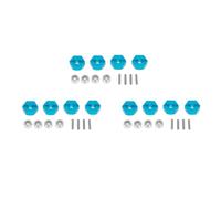 Giwnhvx Lot de 12 adaptateurs hexagonaux en métal de 12 mm pour TT01 TT-01 TT02 XV01 TB-04-01N 1/10 RC pièces de mise à niveau de voiture