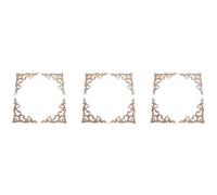 Giwnhvx Lot de 12 appliques d'angle en bois sculpté non peintes pour décoration d'armoire 15 cm