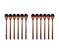 Giwnhvx Lot de 12 cuillères à mélanger en bois avec manche de 33 cm de long pour remuer la pâtisserie