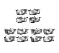 Giwnhvx Lot de 12 étagères pour grille murale en métal, étagère design grille photo mur utilisé pour treillis photo mur panier métallique