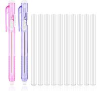 Giwnhvx Lot de 12 gommes mécaniques rétractables, 2 gommes avec 10 mines de gommes pour l'école, la maison, le bureau A