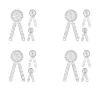 Giwnhvx Lot de 12 goniomètres 15,2 / 20,3 / 30,5 cm pour ergothérapie, rapporteur, règle d'angle de mesure à 360 degrés, universel